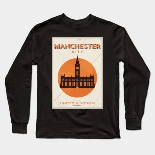 Manchester Poster Design Long Sleeve T-Shirt